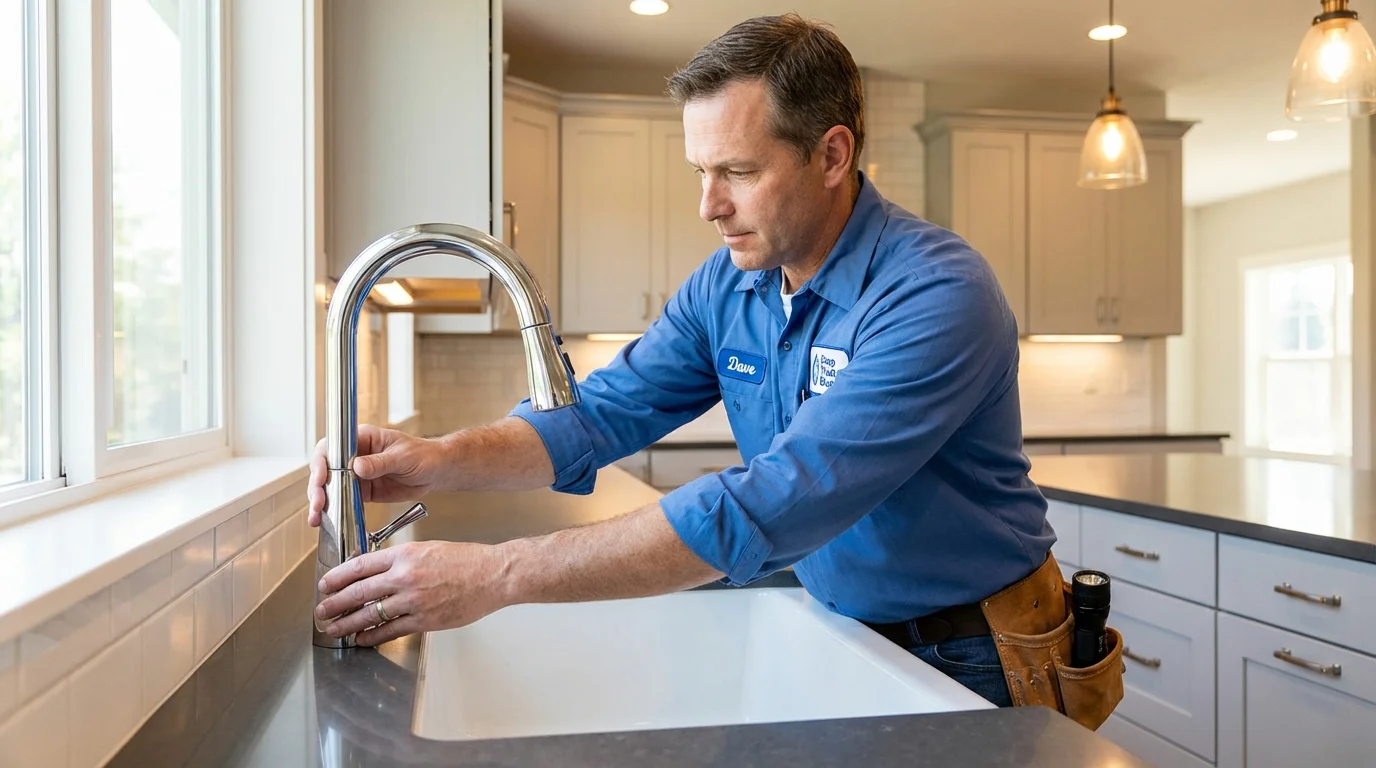 Kitchen faucet installation by Johns Plumbing LLC in Tazewell